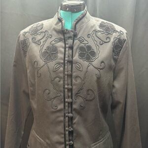 Women’s Black Embroidered Blazer
